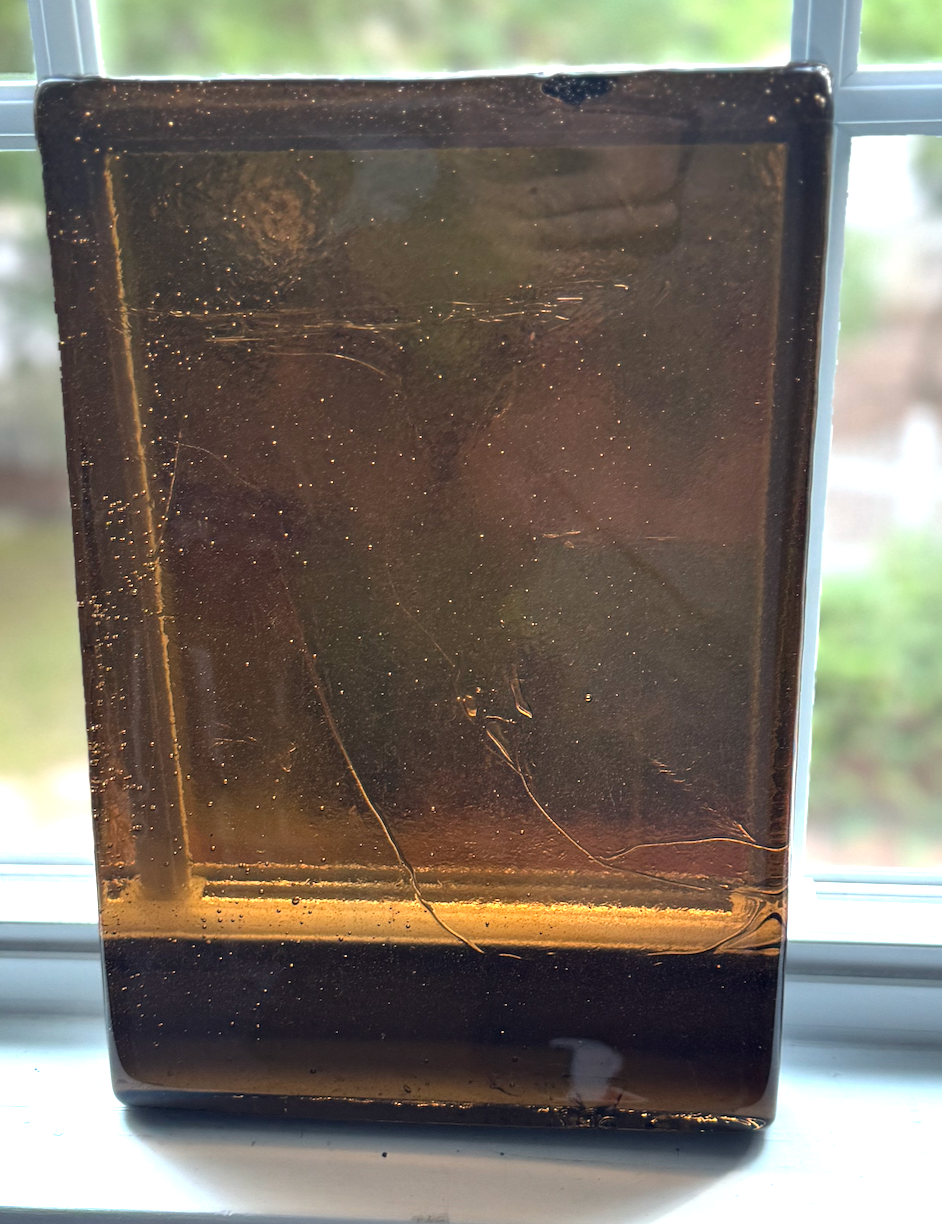 Blenko Dalle de Verre - Gold / Dark Amber