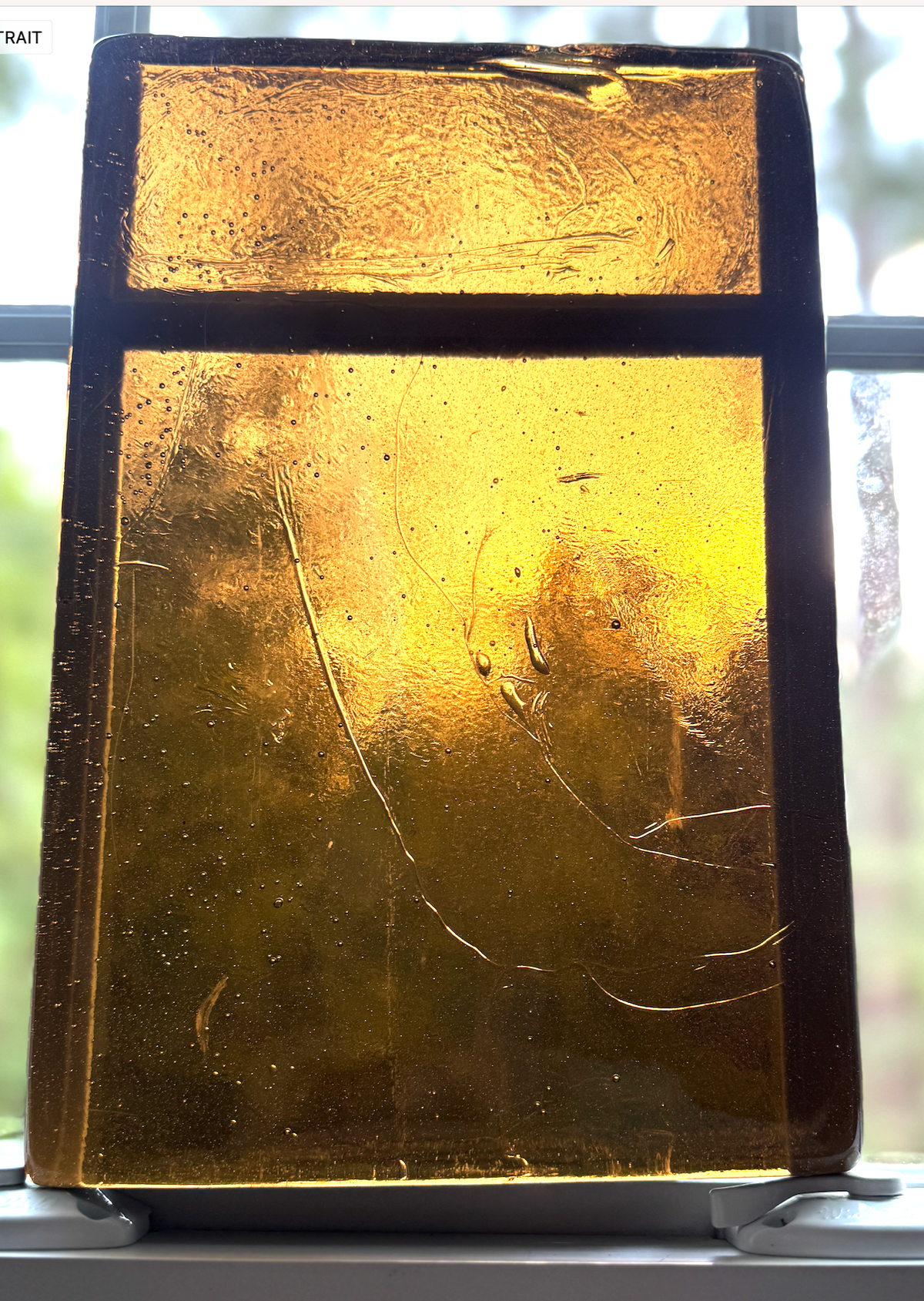 Blenko Dalle de Verre - Gold / Dark Amber
