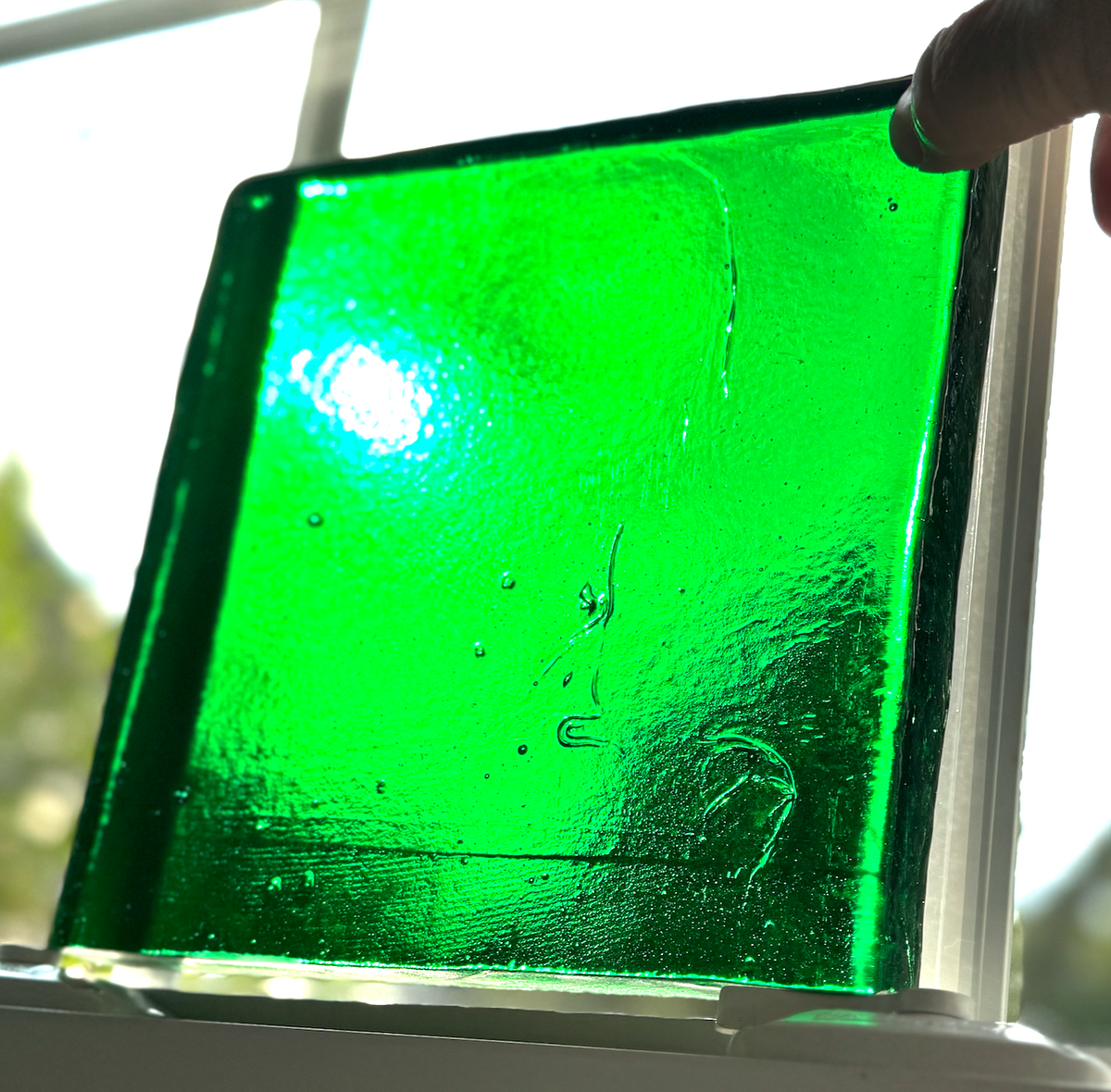 Blenko Dalle de Verre (Pony Size 8 x 8) - Leaf Green