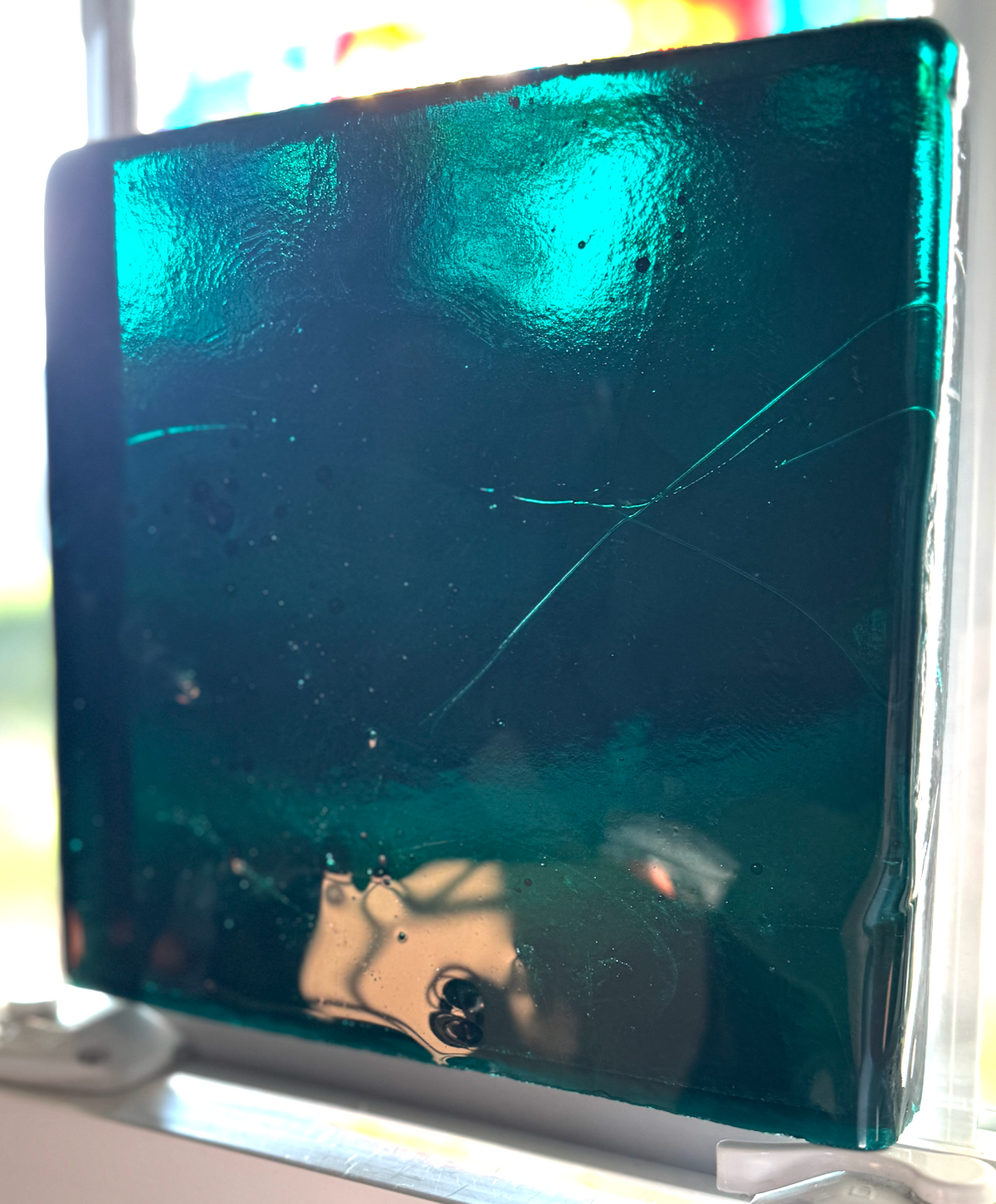 Blenko Dalle de Verre (Pony Size 8 x 8) - Dark Emerald Green