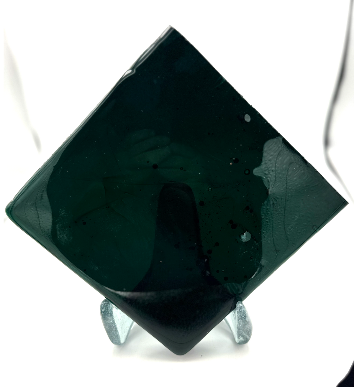 Blenko Dalle de Verre (Pony Size 8 x 8) - Dark Emerald Green
