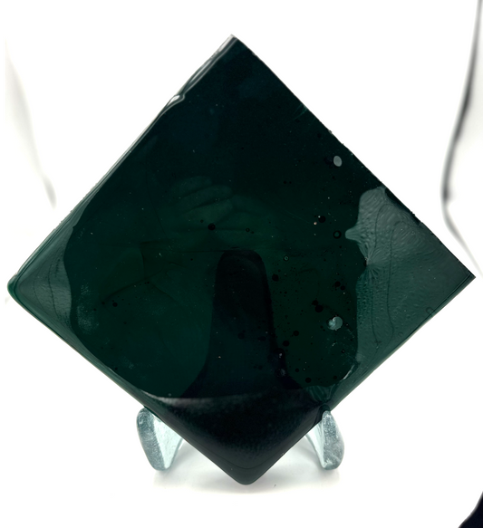 Blenko Dalle de Verre (Pony Size 8 x 8) - Dark Emerald Green