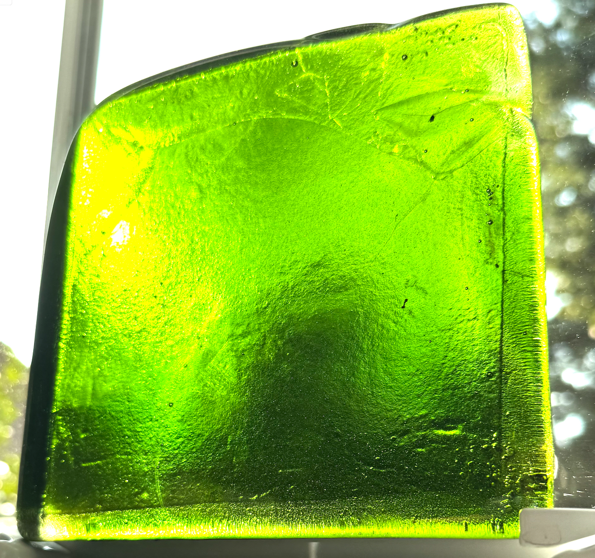 6 x 6 x 1/2 Inch Tile - Medium Lime Green