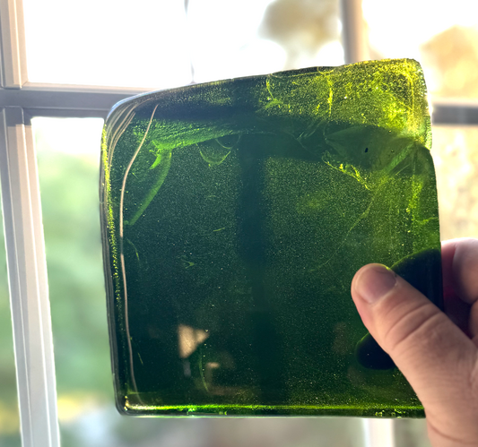 6 x 6 x 1/2 Inch Tile - Medium Lime Green