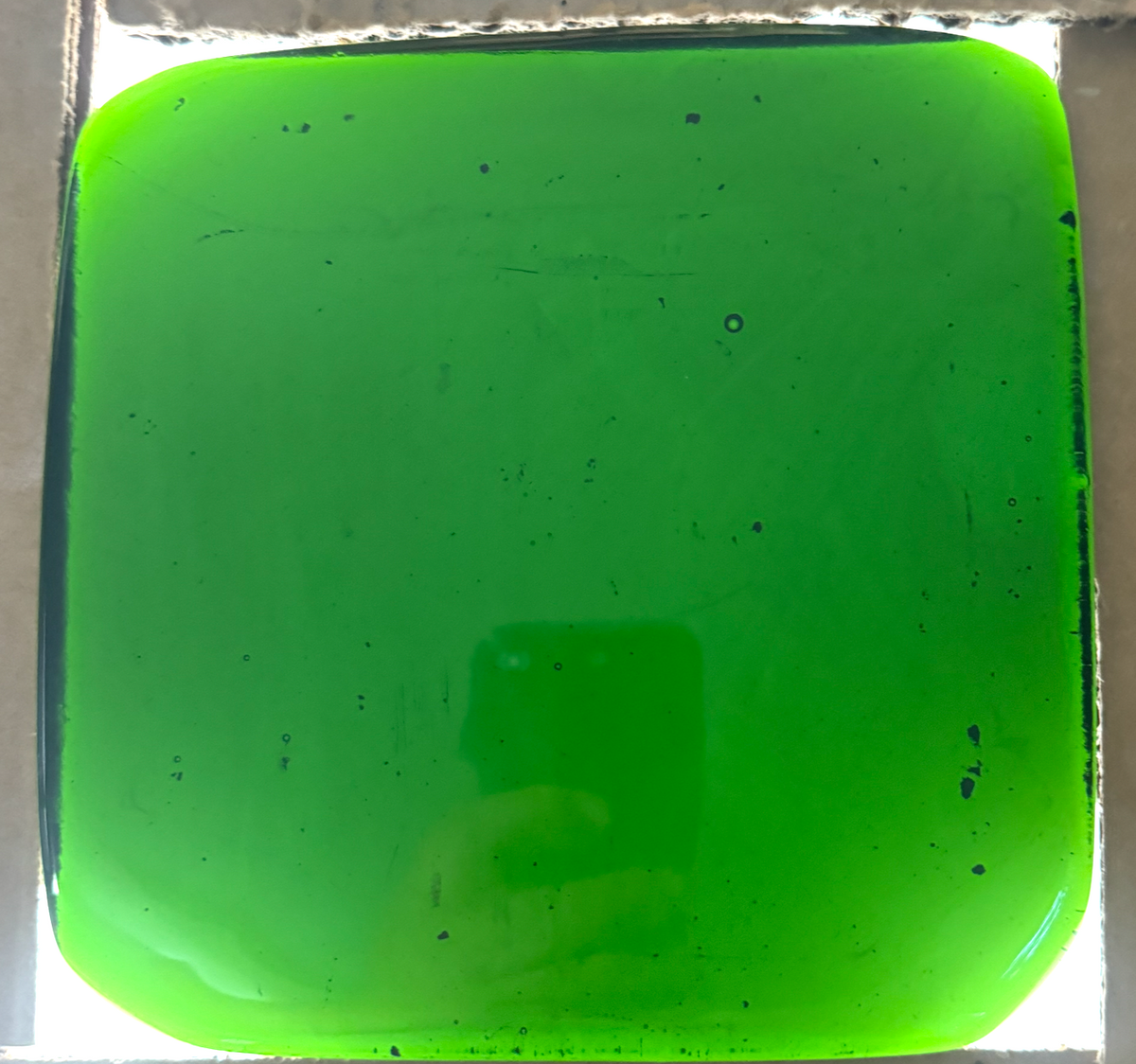 6 x 6 x 1/2 Inch Tile - Dark Lime Green