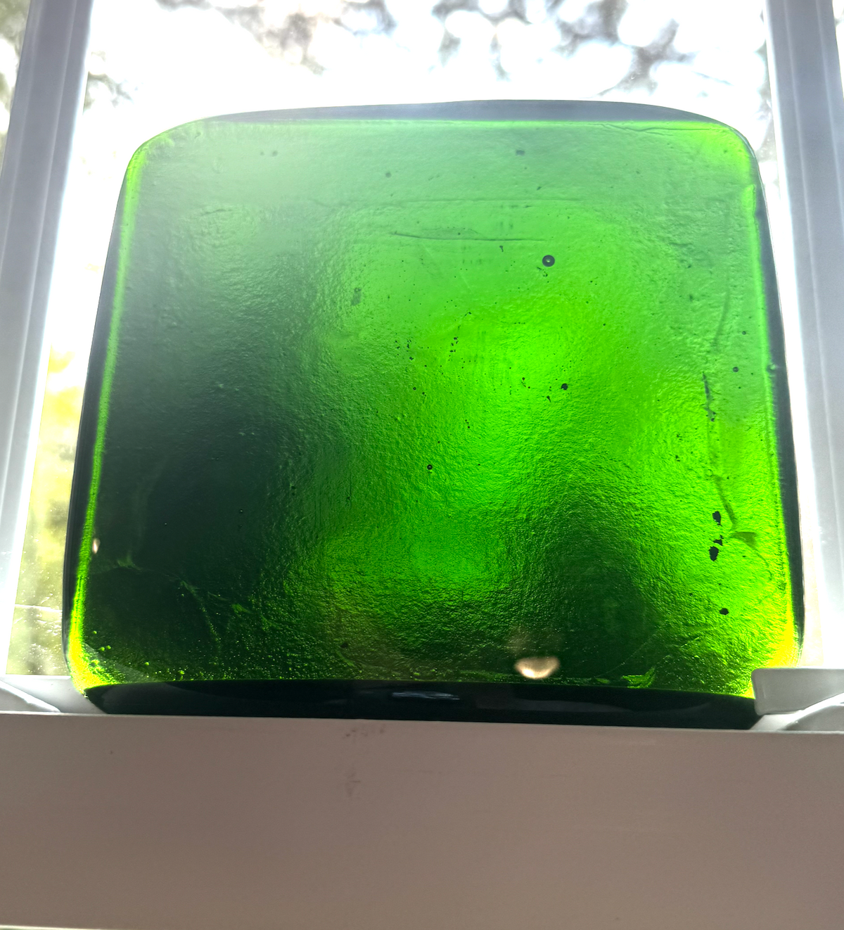 6 x 6 x 1/2 Inch Tile - Dark Lime Green