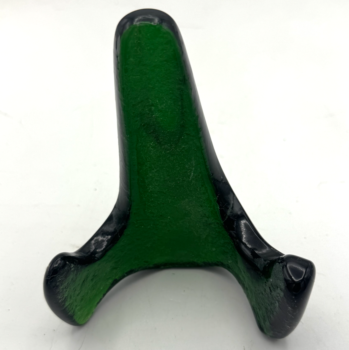 Handmade Kiln-Formed Glass Easel (small 5" x 4" x 2.5") - Forest Green