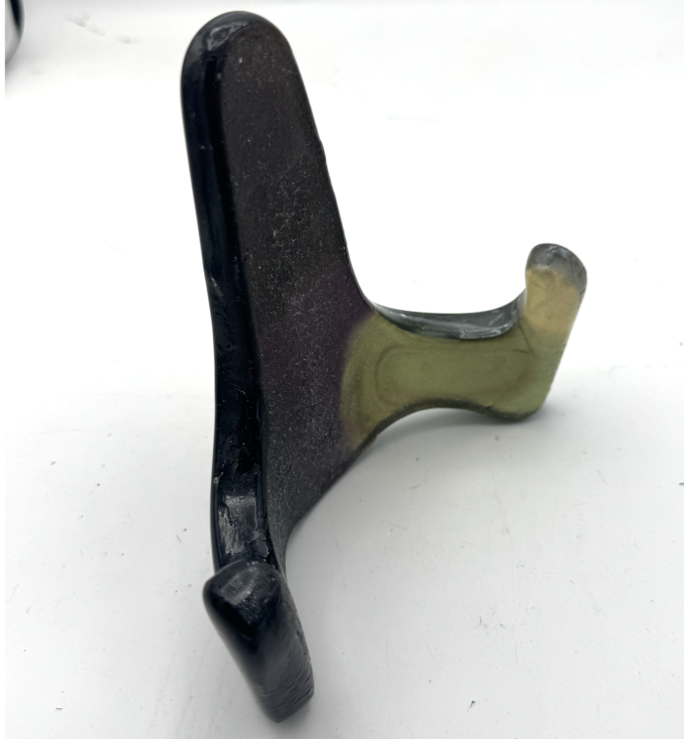 Handmade Kiln-Formed Glass Easel (medium 6" x 5.5" x 4") - Multicolored
