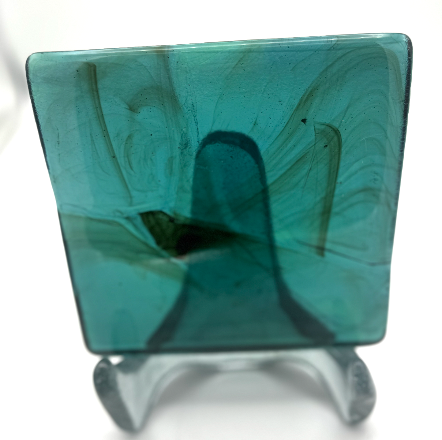 6 x 6 x 1/2 Inch Tile - Medium Turquoise Green