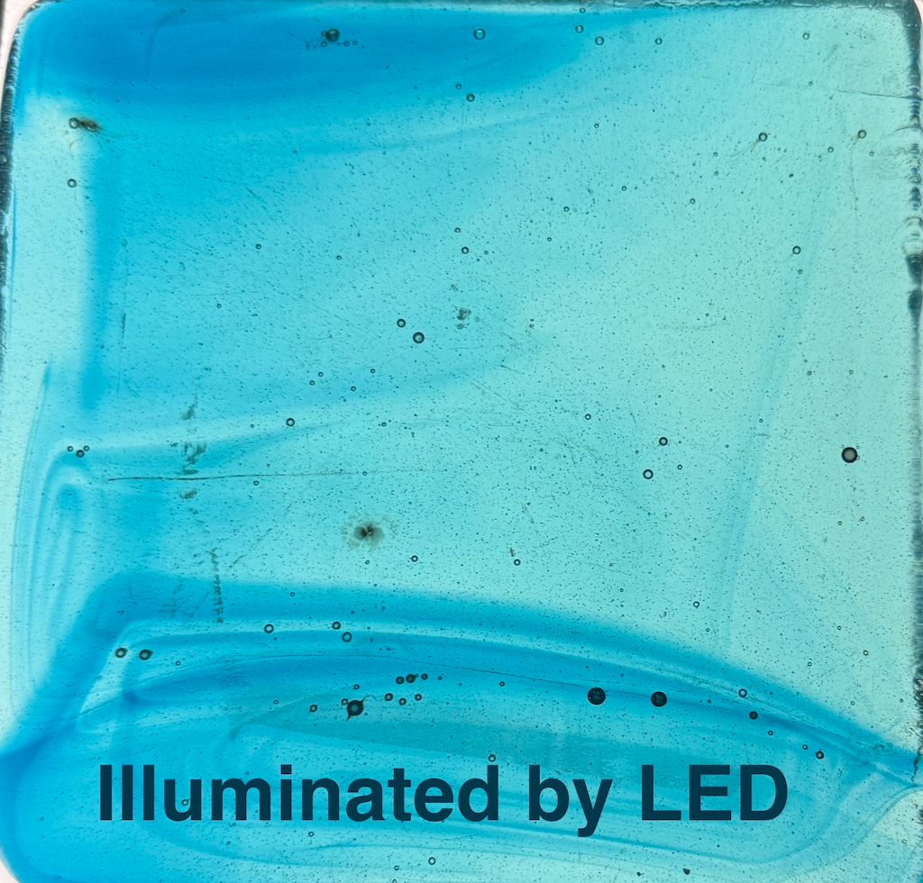 6 x 6 x 1/2 Inch Tile - Turquoise with Blue Wisps