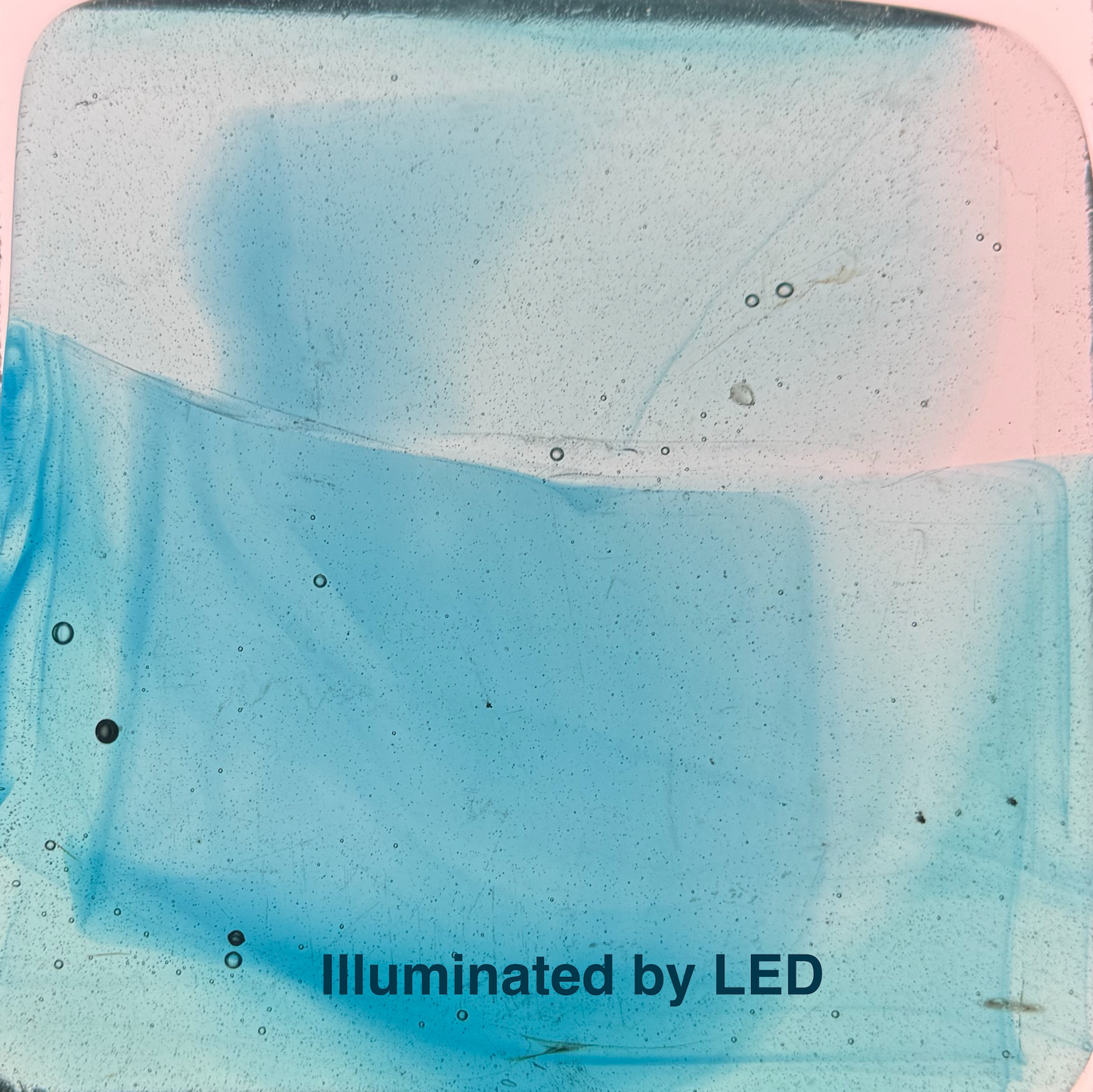 6 x 6 x 1/2 Inch Tile - Turquoise with Blue Wisps