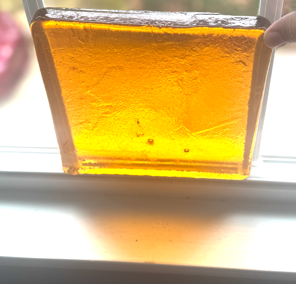 Blenko Dalle de Verre (Pony Size 8 x 8) - Bright Yellow / Gold