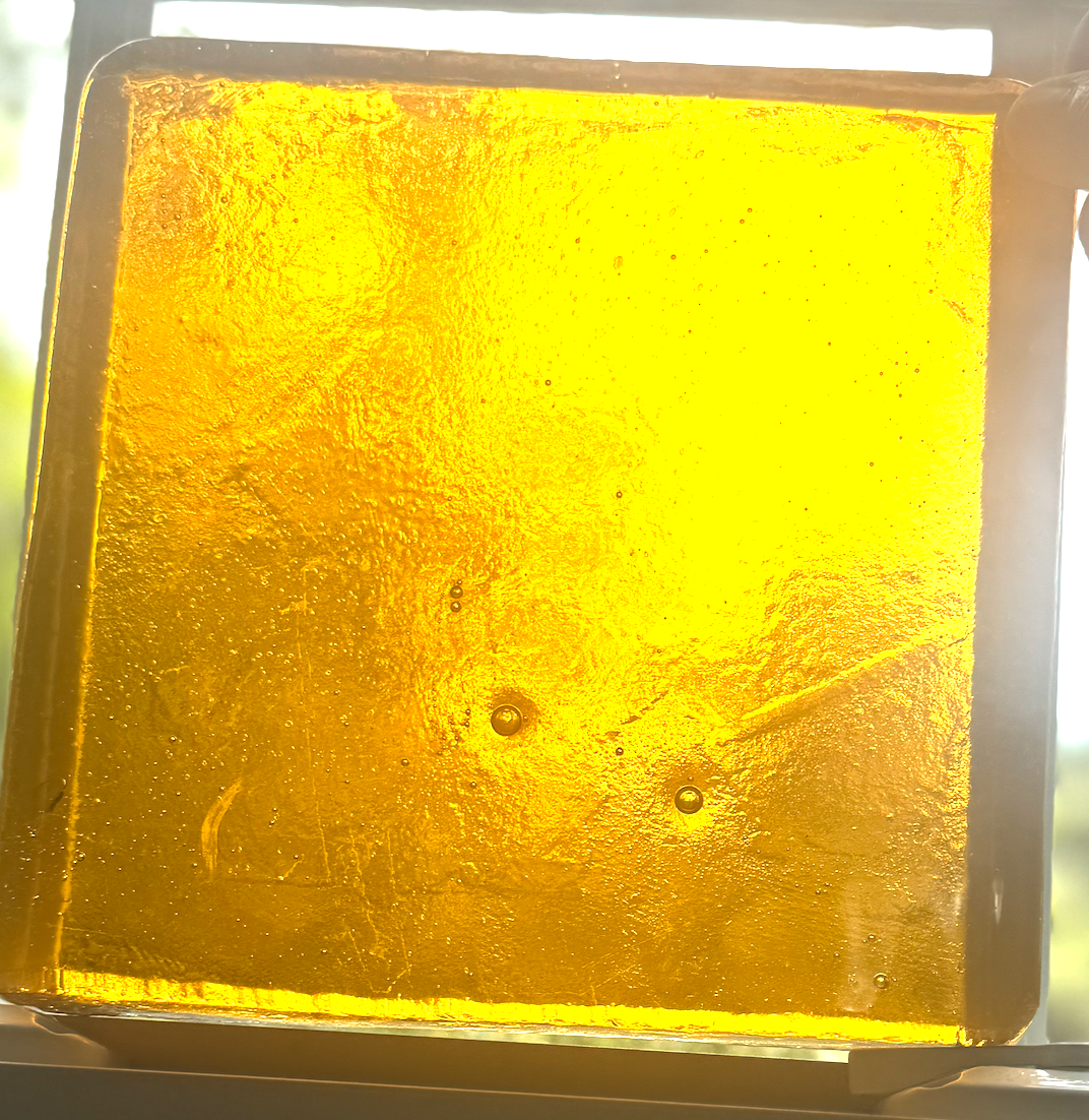 Blenko Dalle de Verre (Pony Size 8 x 8) - Bright Yellow / Gold