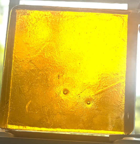 Blenko Dalle de Verre (Pony Size 8 x 8) - Bright Yellow / Gold