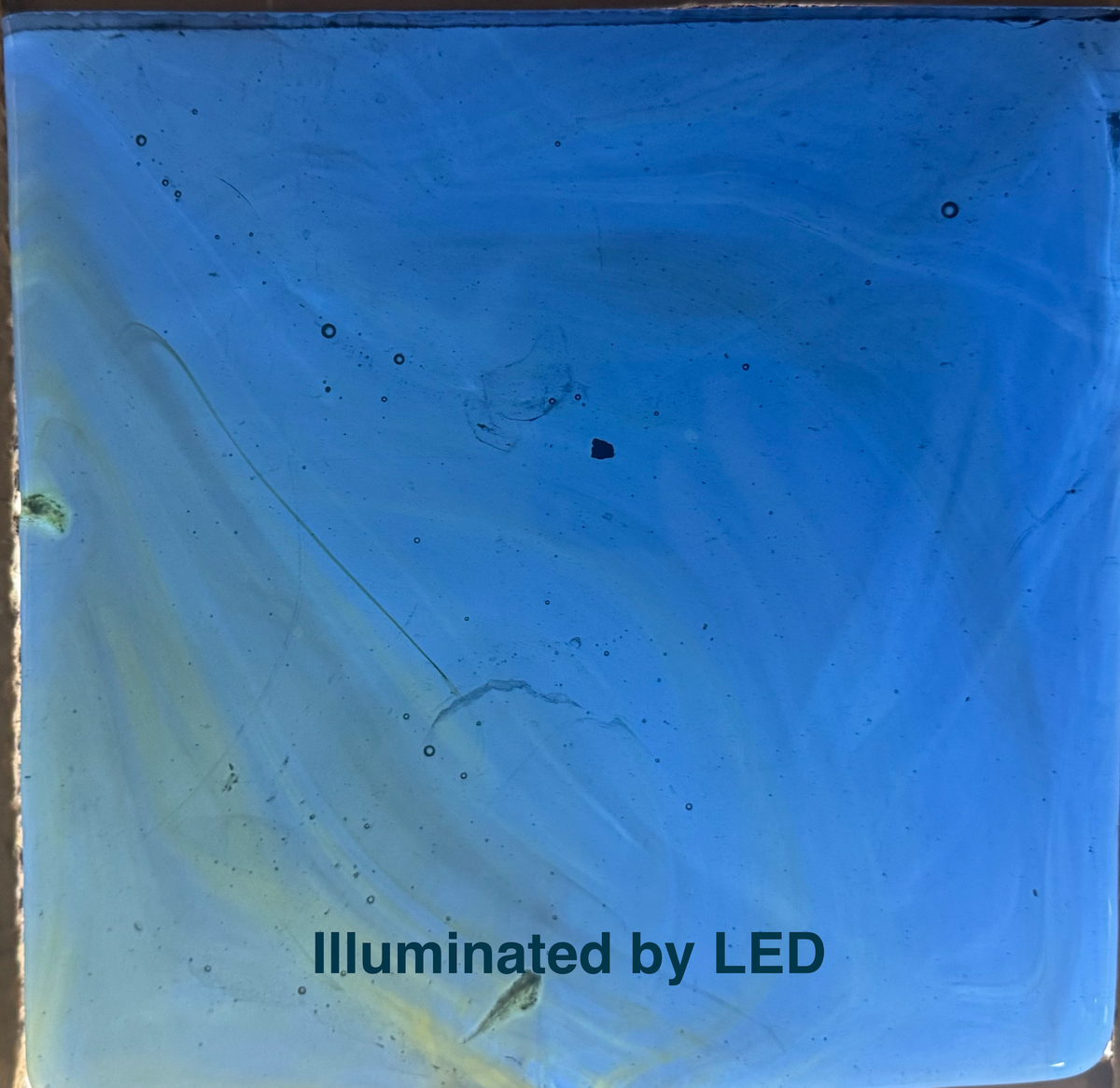 Blenko Dalle de Verre (Pony Size 8 x 8) - Periwinkle / Slate Blue