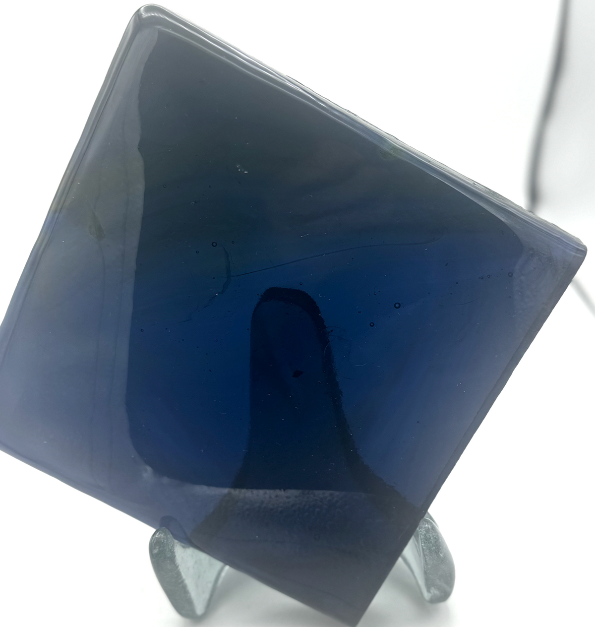 Blenko Dalle de Verre (Pony Size 8 x 8) - Periwinkle / Slate Blue