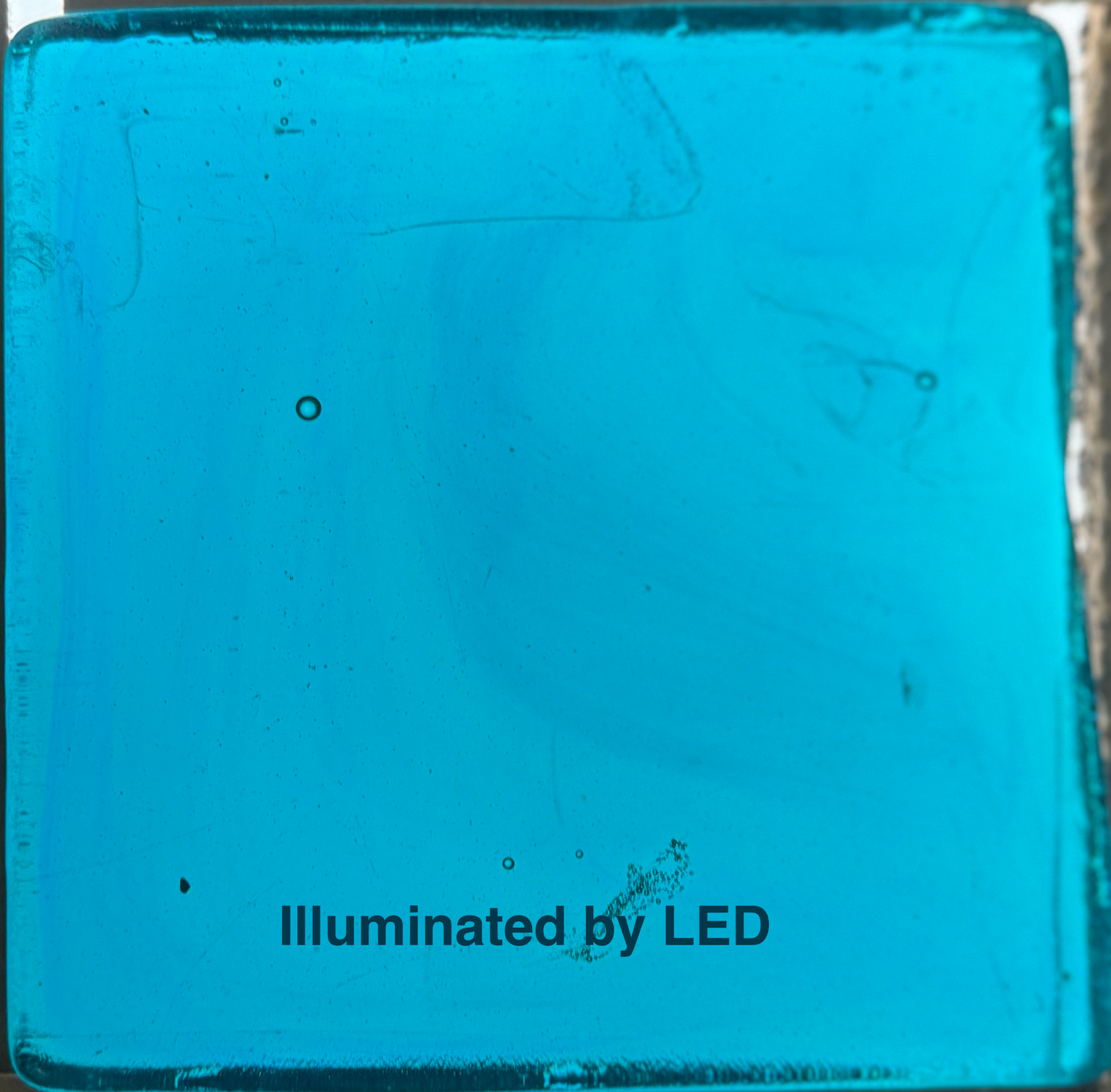 6 x 6 x 1/2 Inch Tile - Medium Cyan
