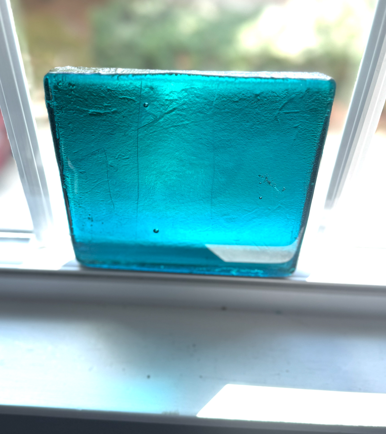 6 x 6 x 1/2 Inch Tile - Medium Cyan
