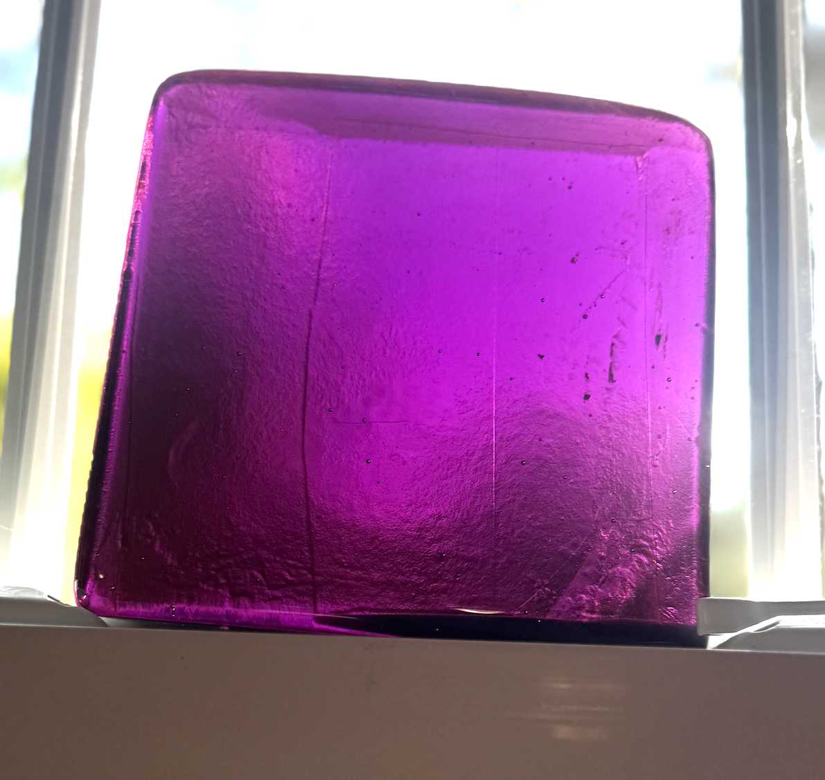 6 x 6 x 1/2 Inch Tile - Magenta Purple