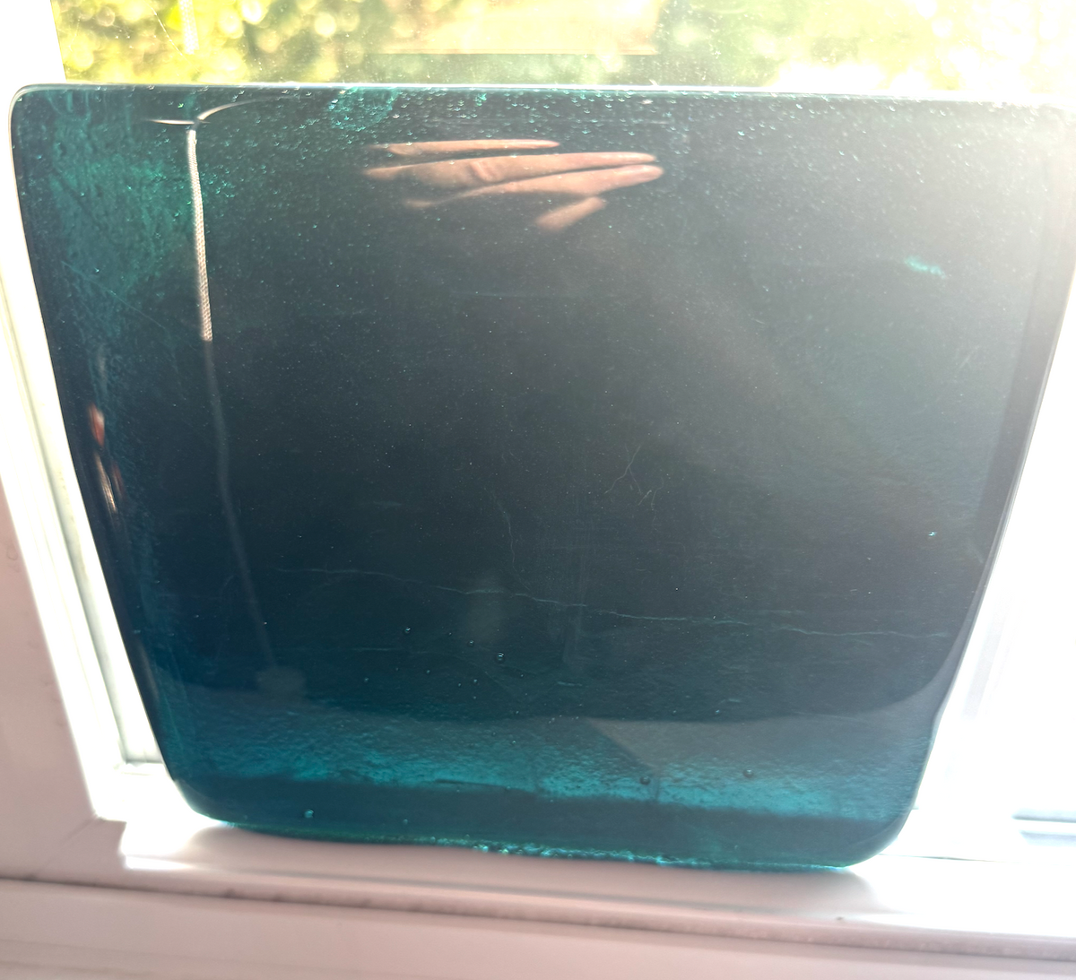 6 x 6 x 1/2 Inch Tile - Dark Teal Green