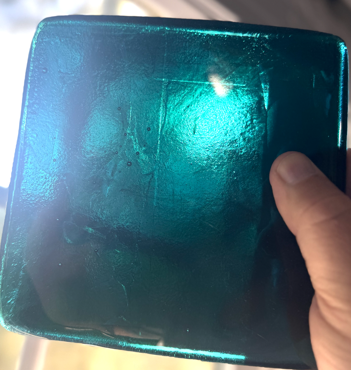 6 x 6 x 1/2 Inch Tile - Dark Teal Green