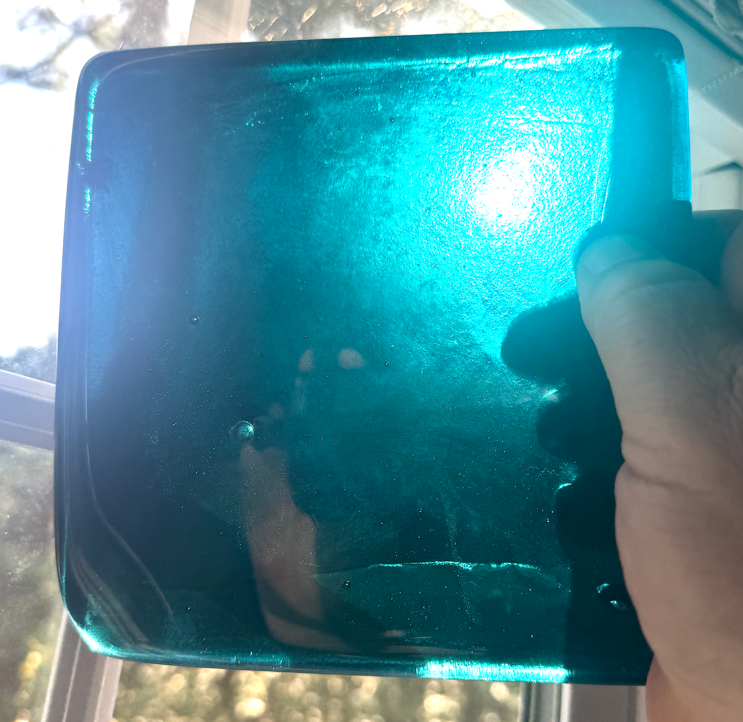 6 x 6 x 1/2 Inch Tile - Dark Blue / Green