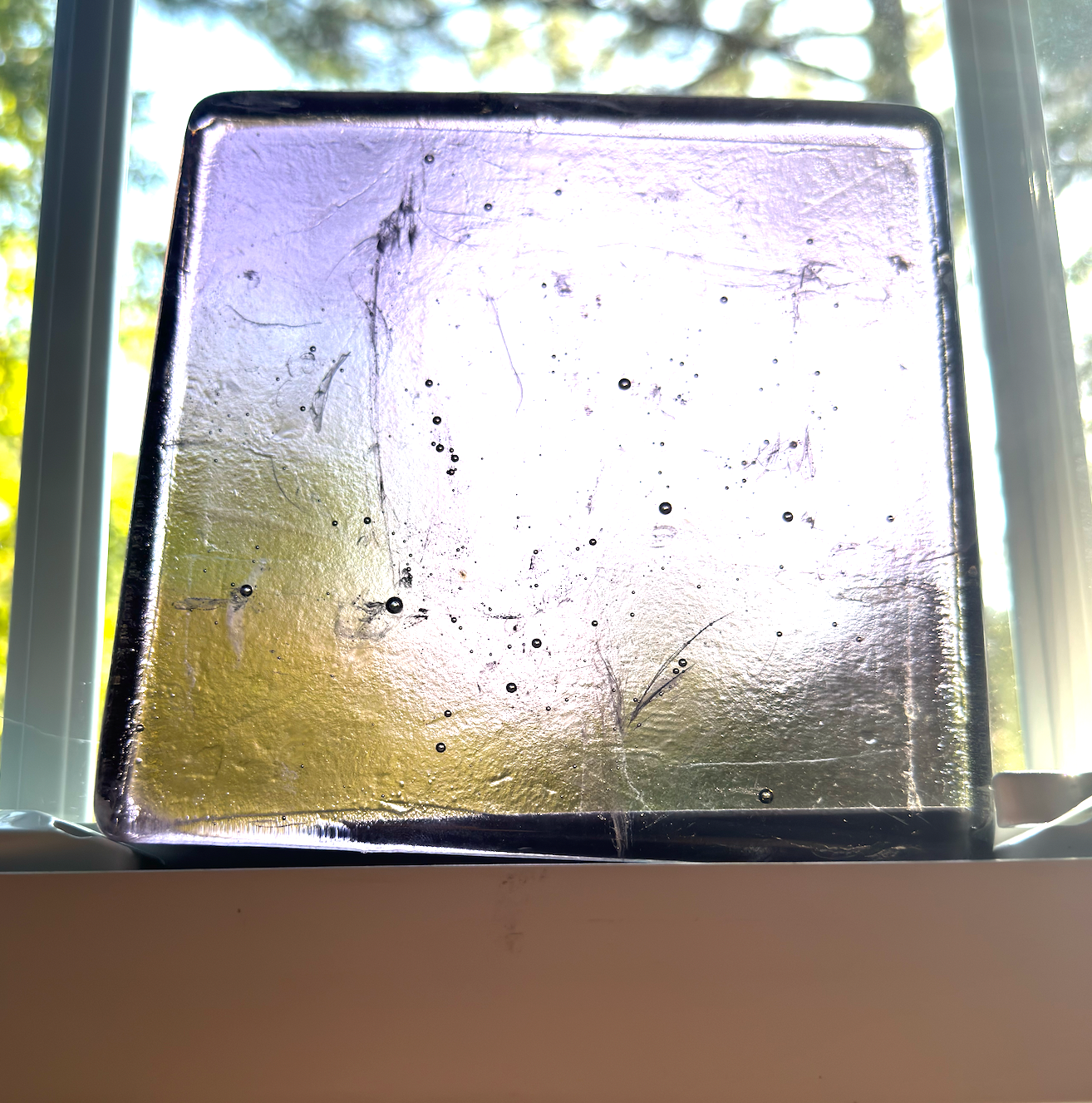 6 x 6 x 1/2 Inch Tile - Pale Pink