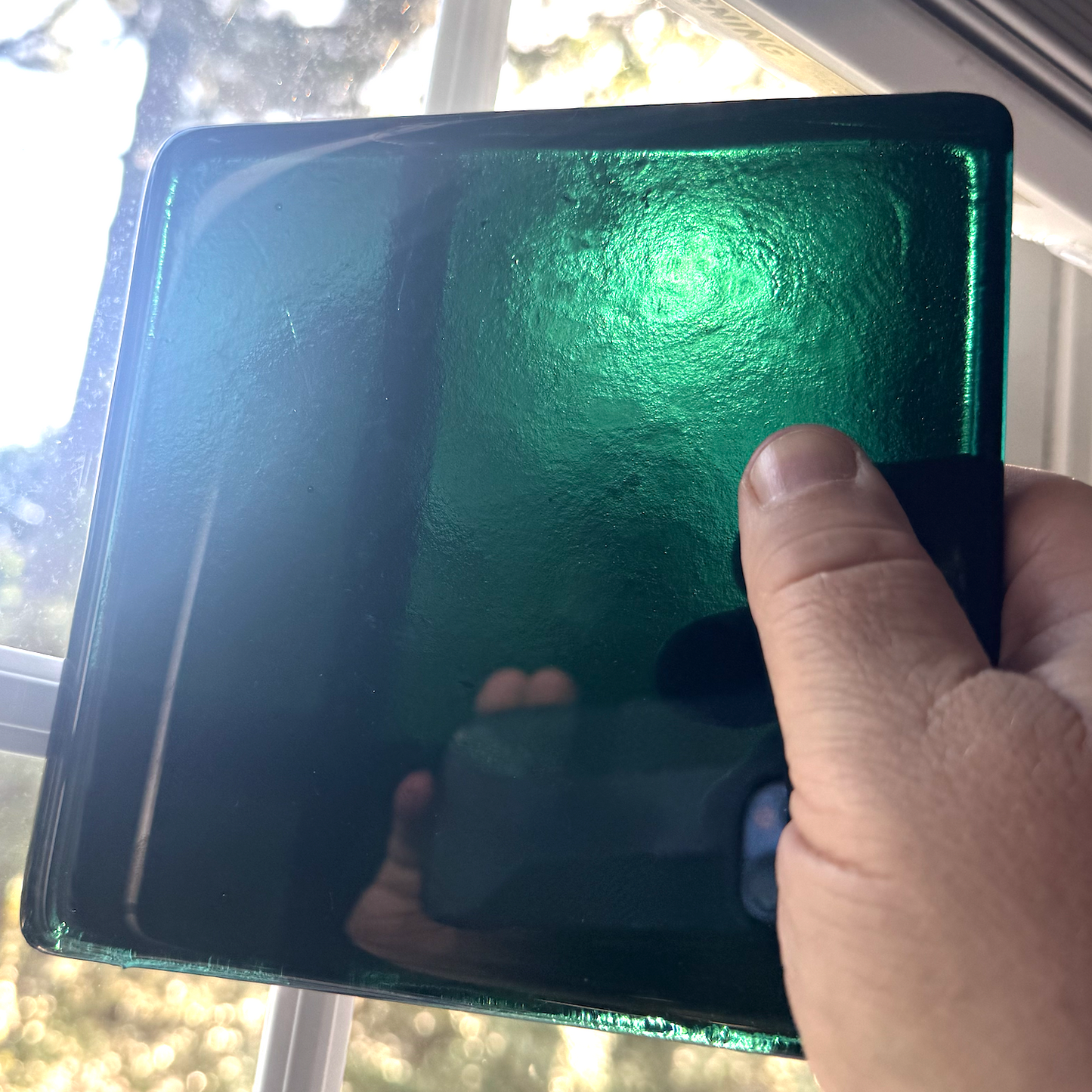 6 x 6 x 1/2 Inch Tile - Dark Sea Green