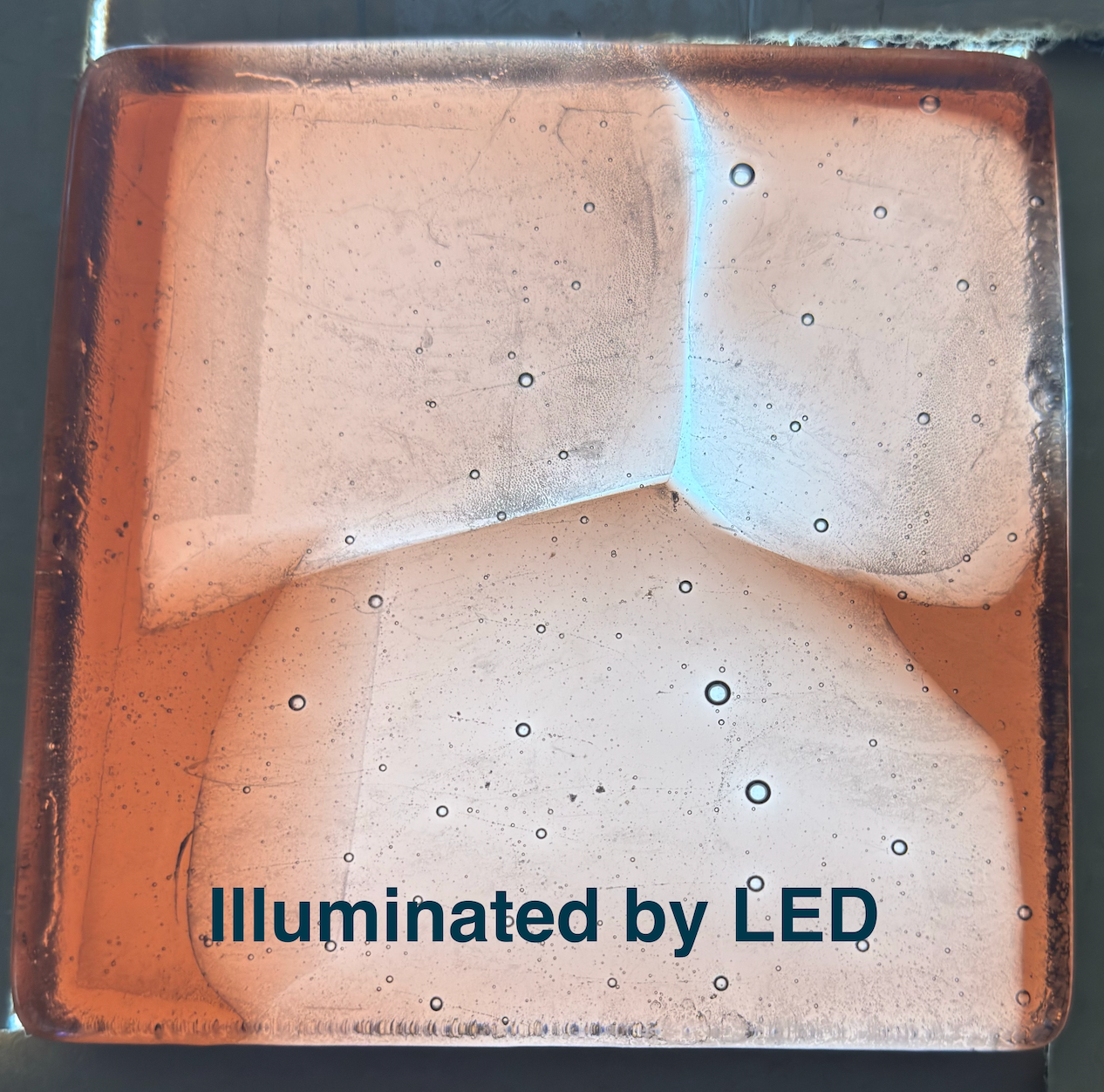 6 x 6 x 1/2 Inch Tile - Light to Medium Coral