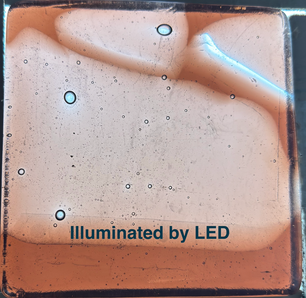 6 x 6 x 1/2 Inch Tile - Light to Medium Coral