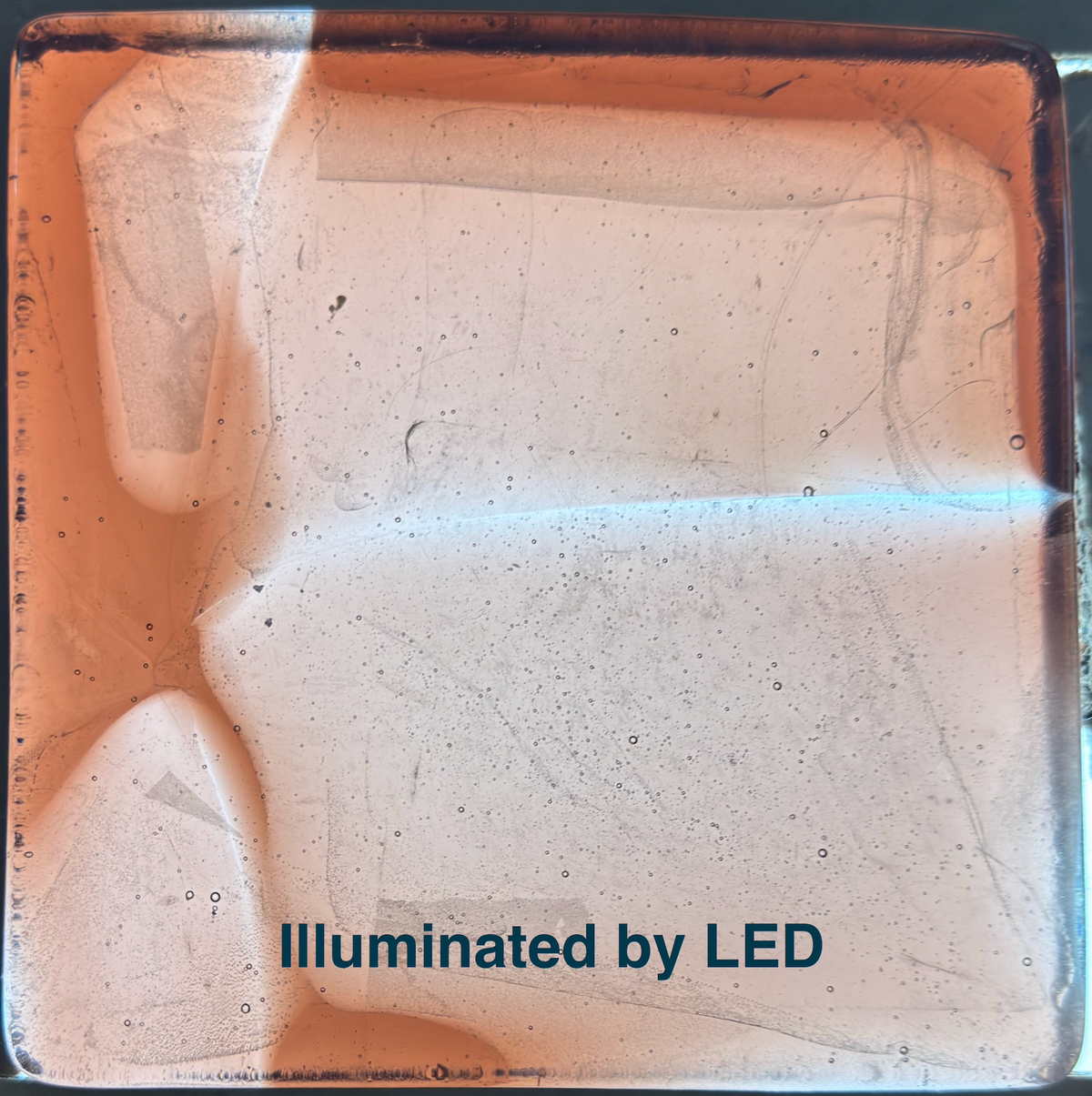 6 x 6 x 1/2 Inch Tile - Light to Medium Coral