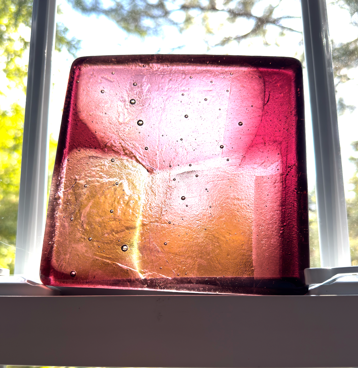 6 x 6 x 1/2 Inch Tile - Light to Medium Coral