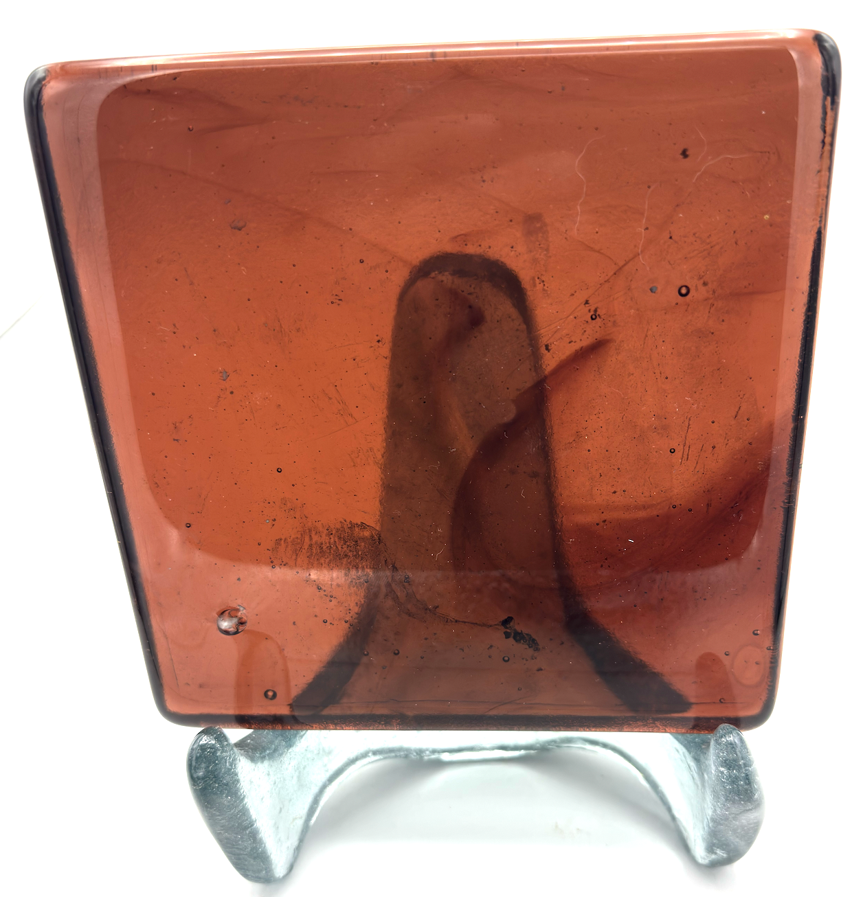 6 x 6 x 1/2 Inch Tile - Medium to Dark Coral
