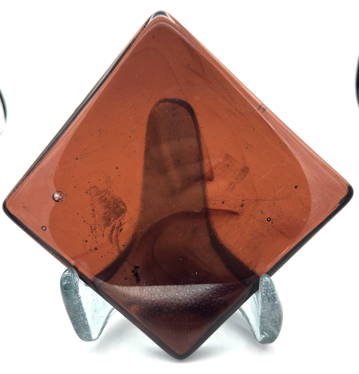 6 x 6 x 1/2 Inch Tile - Medium to Dark Coral