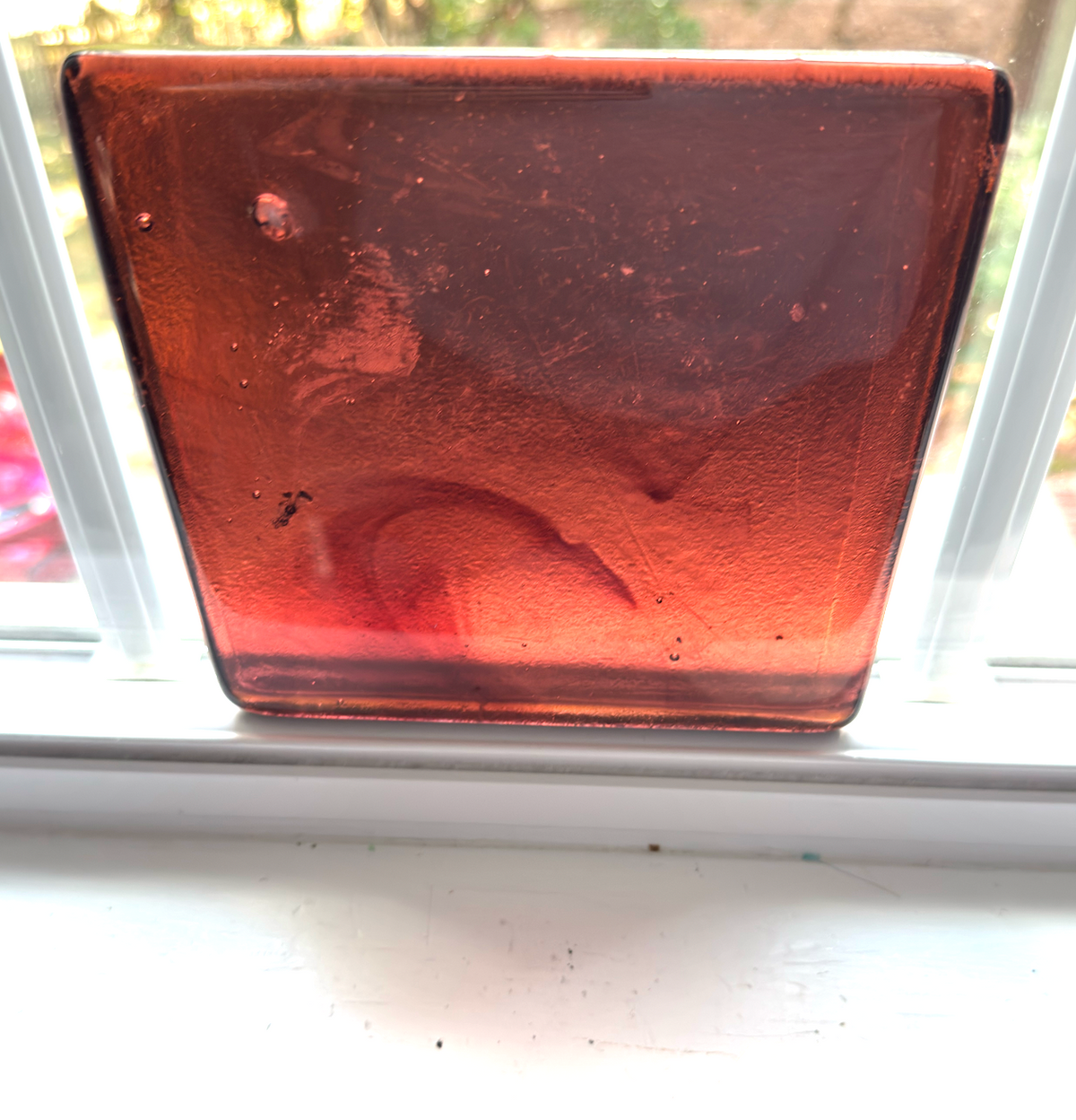 6 x 6 x 1/2 Inch Tile - Medium to Dark Coral