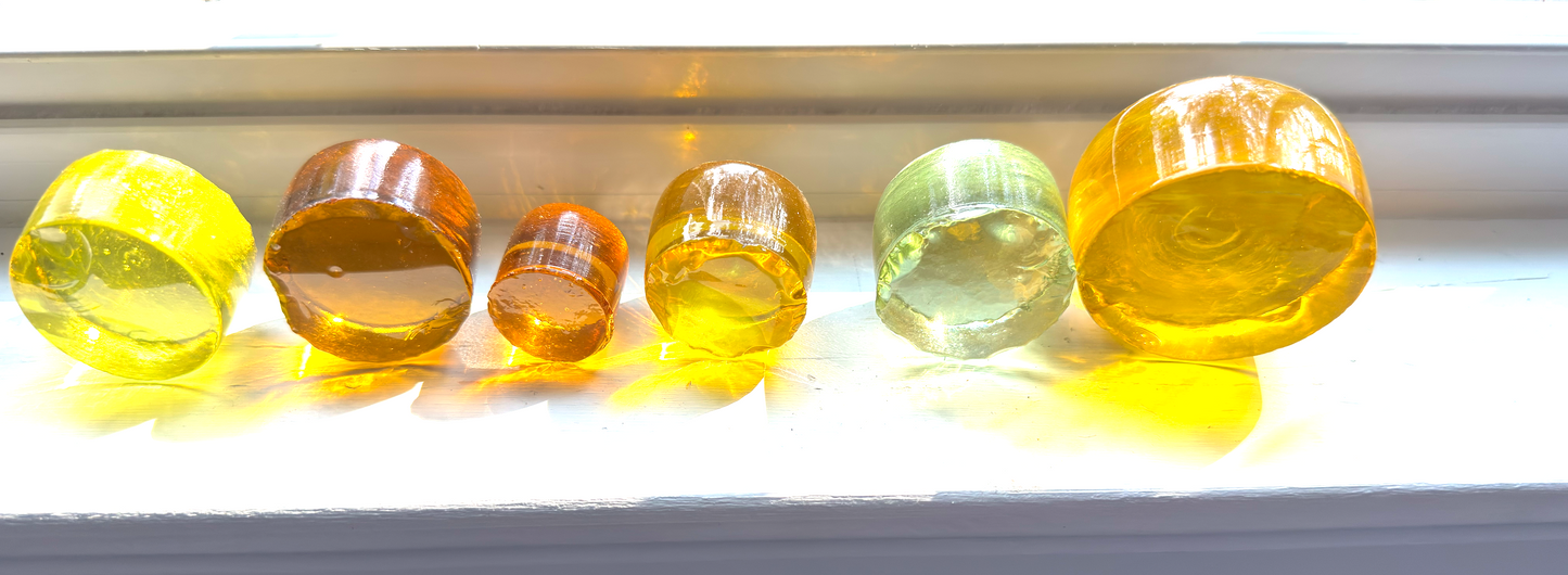 Small Dalle de Verre Glass Rounds