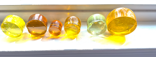 Small Dalle de Verre Glass Rounds