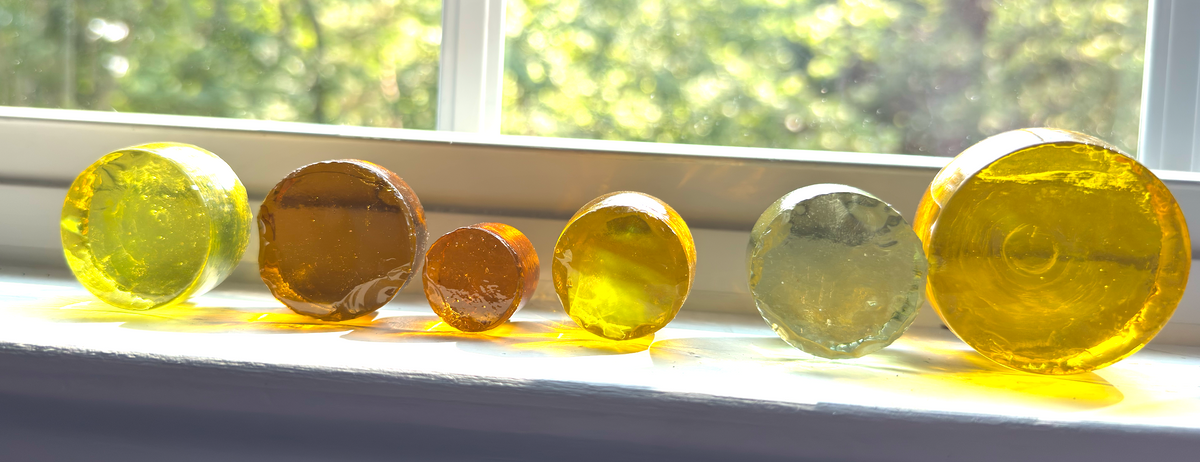 Small Dalle de Verre Glass Rounds